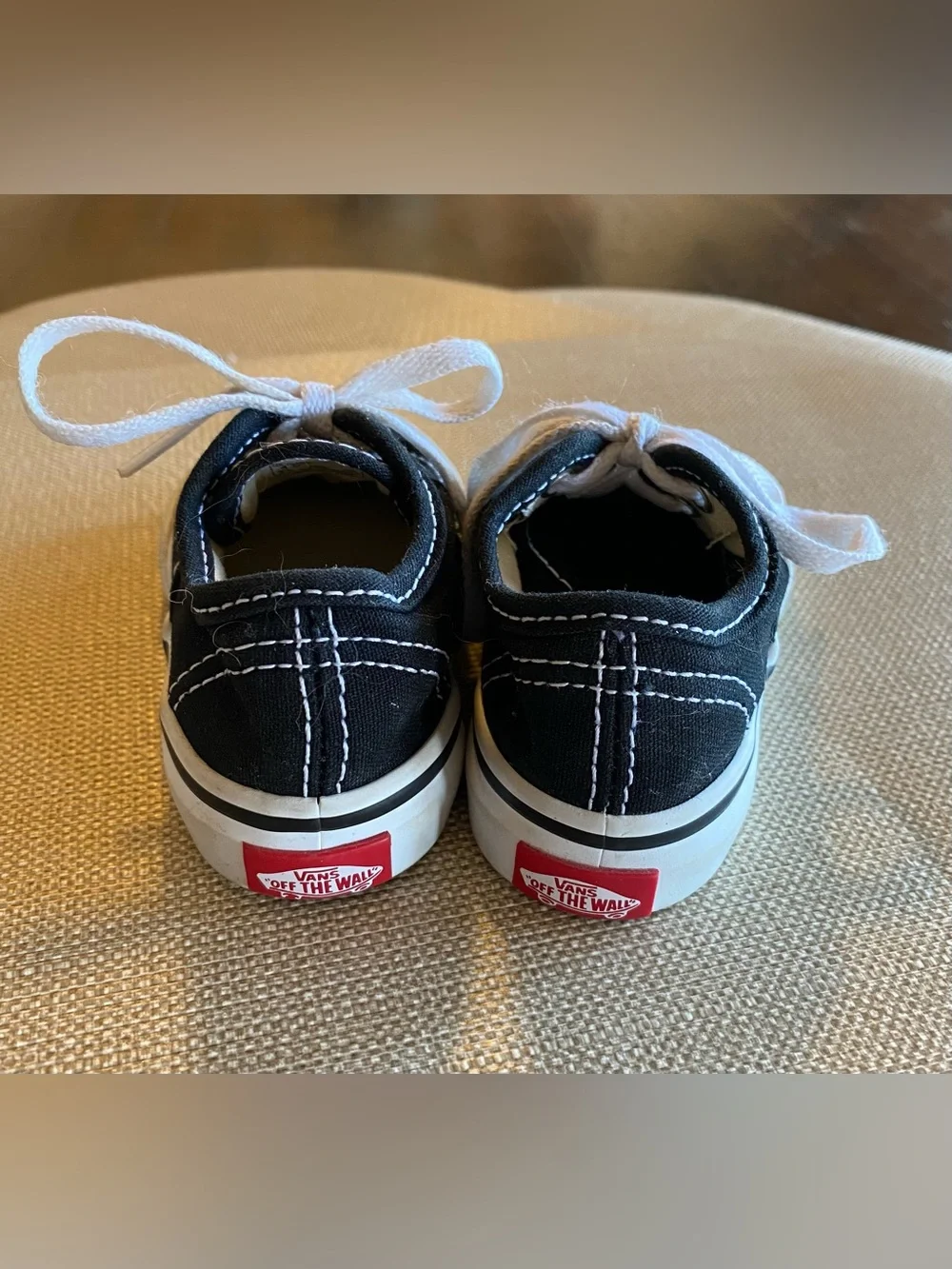 Toddler Authentic VANS Black/White Sneakers Shoes Size 4